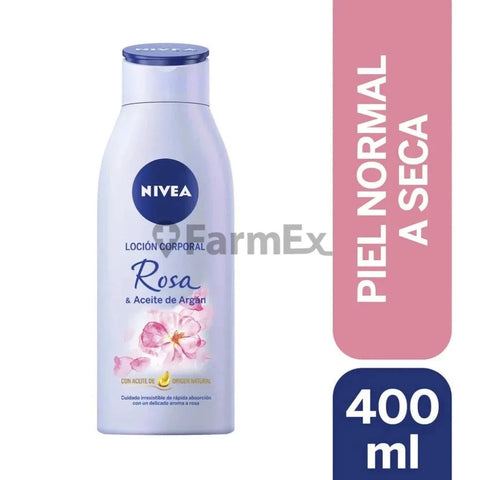 Nivea Loción Corporal "Rosa & Aceite de Argán" Piel Normal a Seca x 400 ml