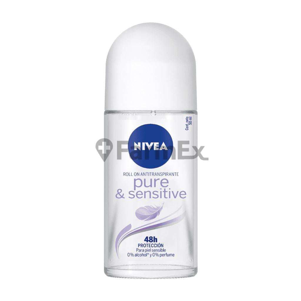 Nivea Roll On "Pure & Sensitive" 48H x 50 mL BEIERSDORF 