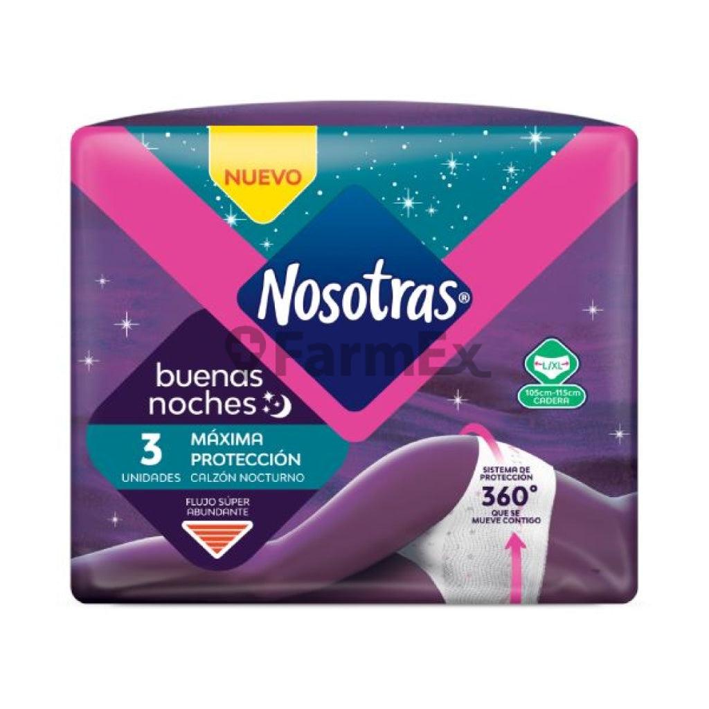 Nosotras "Buenas Noches Máxima Protección Calzón Nocturno" x 3 unidades Familia S.A. 