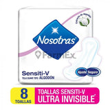 Nosotras "Sensiti-V Ultra Invisible" x 8 Toallas