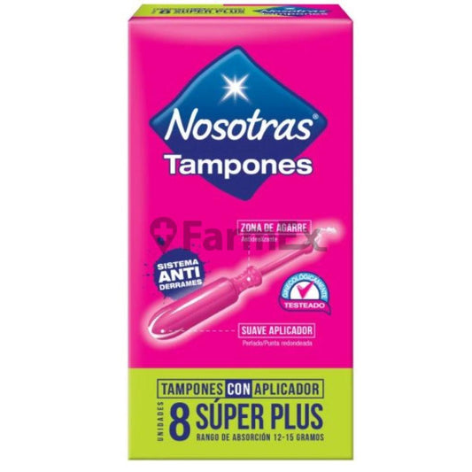 Nosotras "Tampones Con Aplicador Super Plus" x 8 tampones Familia S.A. 