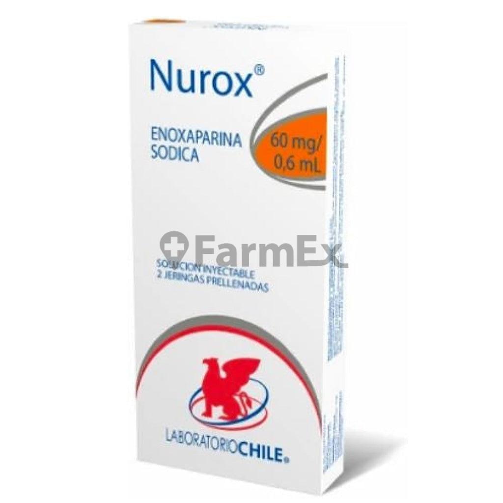 Nurox Solución Inyectable 60 mg / 0,6 mL x 2 Jeringas prellenadas CHILE 