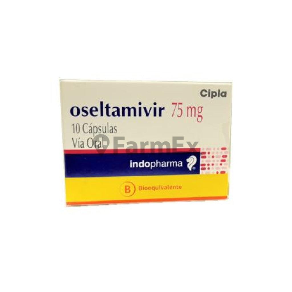 Oseltamivir 75 mg x 10 capsulas "Ley Cenabast" Indopharma 
