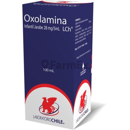 Oxolamina Jarabe Infantil 28 mg/ 5 mL. x 100 mL. LABORATORIO CHILE 