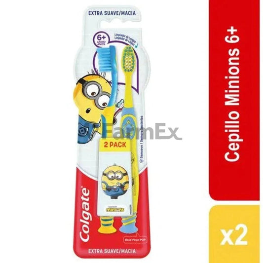Pack Cepillos Dentales "Minions" Extra Suave x 2 unidades Colgate 