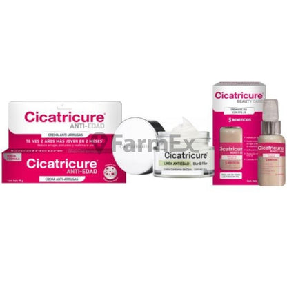 Pack cica Crema antiarrugas 60 gr + Contorno de ojos Blur & Filler + Beauty Care & cosmético de regalo Genomma 