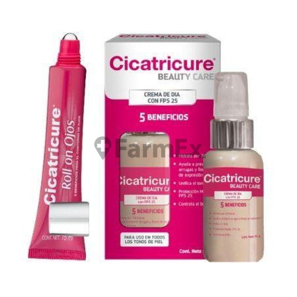 Pack Cicatricure Kit uso diario 5 en 1 (Roll on + Crema Fps 25) GENOMMA LAB 