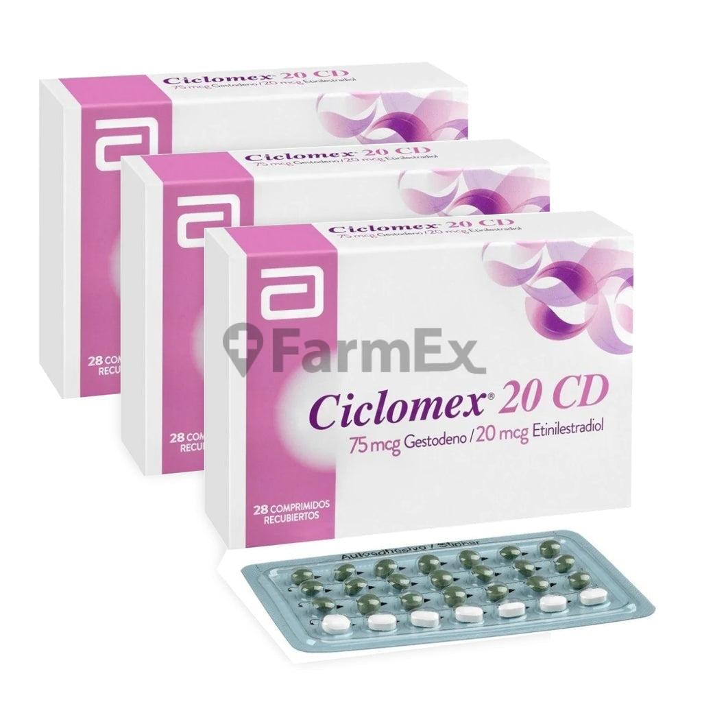 Pack Ciclomex 20 CD x 28 comprimidos tratamiento 3 meses ABBOTT 