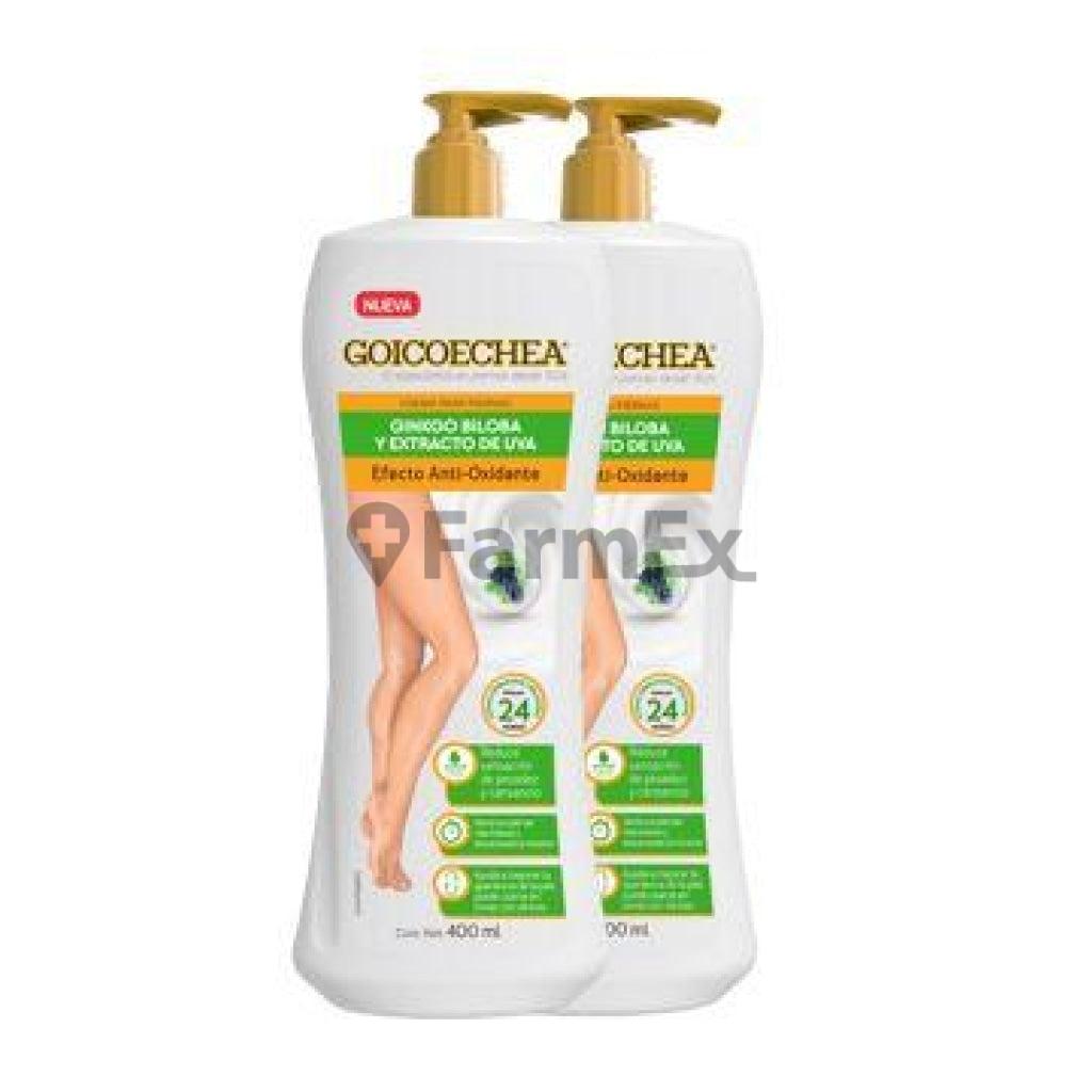 Pack Goicoechea Crema Ginkgo Biloba y extracto de uva 400 mL x 2 unidades Genomma 