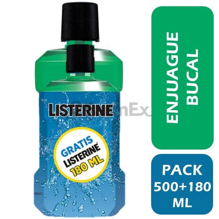 Pack Listerine Cool Mint 500 mL + 180 mL j&j 