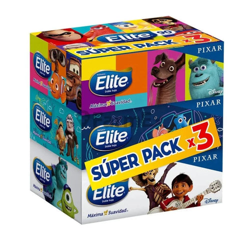 Pack Pañuelos Desechables "Doble Hoja" x 3 cajas (Elite)