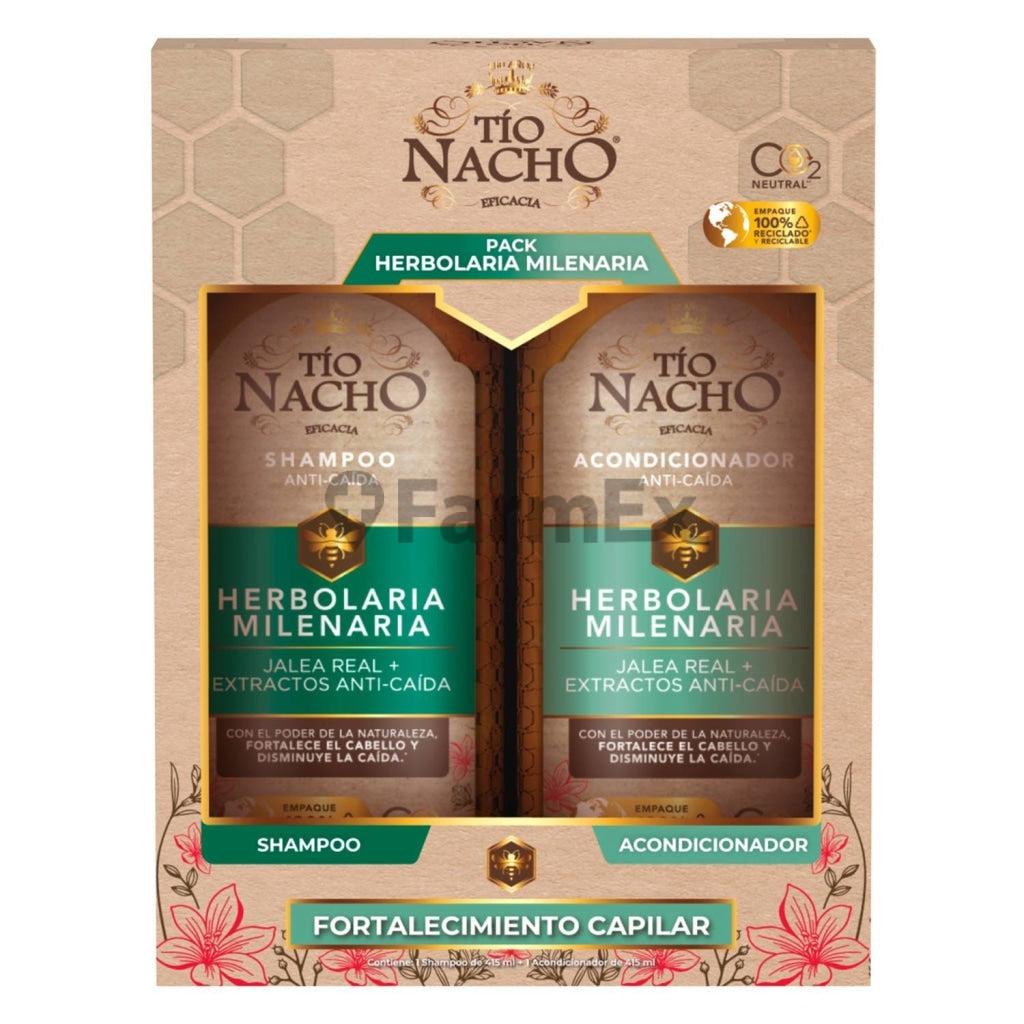 Pack Tío Nacho "Herbolaria Milenaria" Shampoo y Acondicionador 415 mL Genomma 