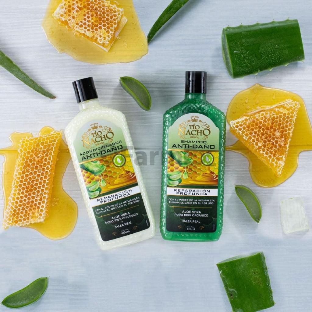 Pack Tio Nacho "Shampoo + Acondicionador" Anti-Daño Aloe Vera Genomma 