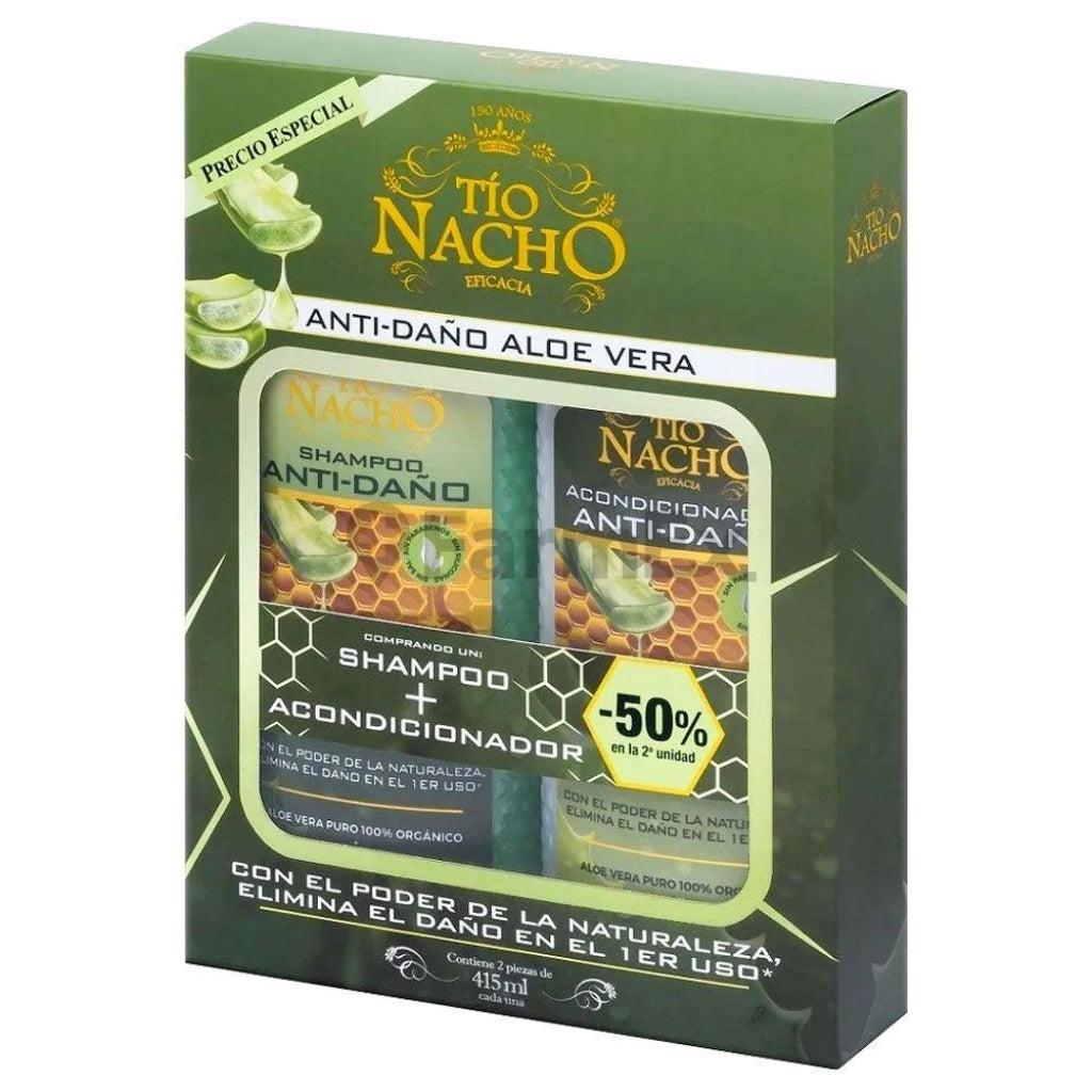 Pack Tio Nacho "Shampoo + Acondicionador" Anti-Daño Aloe Vera Genomma 