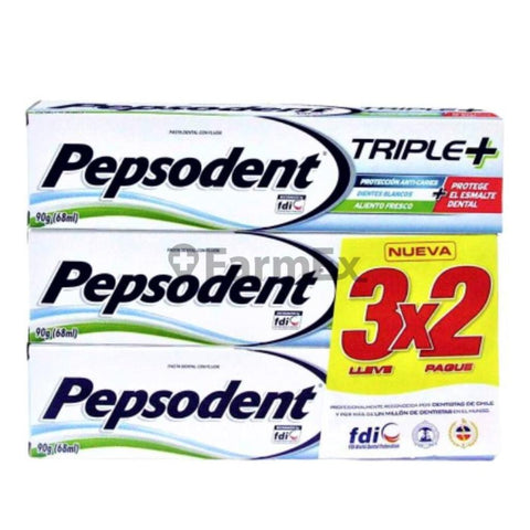 Pack x 3 unidades Pasta dental Pepsodent Triple x 90 g