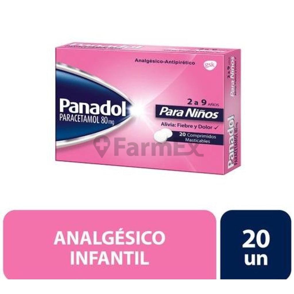 Panadol 80 mg x 20 comprimidos