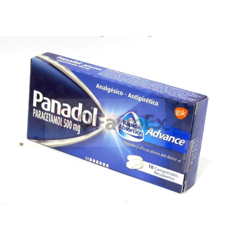 Panadol Advance Comprimidos Recubiertos 500 mg. x 10 GLAXOSMICHKLINE 