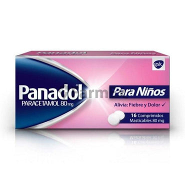 Panadol Infantil 80 mg x 16 Comprimidos Masticables GSK 