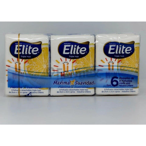 Pañuelos Elite "Paquete de 6 unidades Limón" de 8 pañuelos c/u