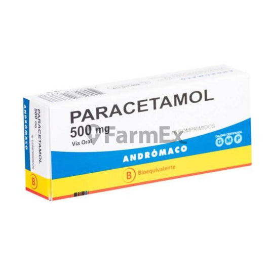 Paracetamol 500 mg x 16 comp (Andromaco) ANDROMACO 