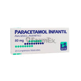 Paracetamol infantil 80 mg x 20 comprimidos
