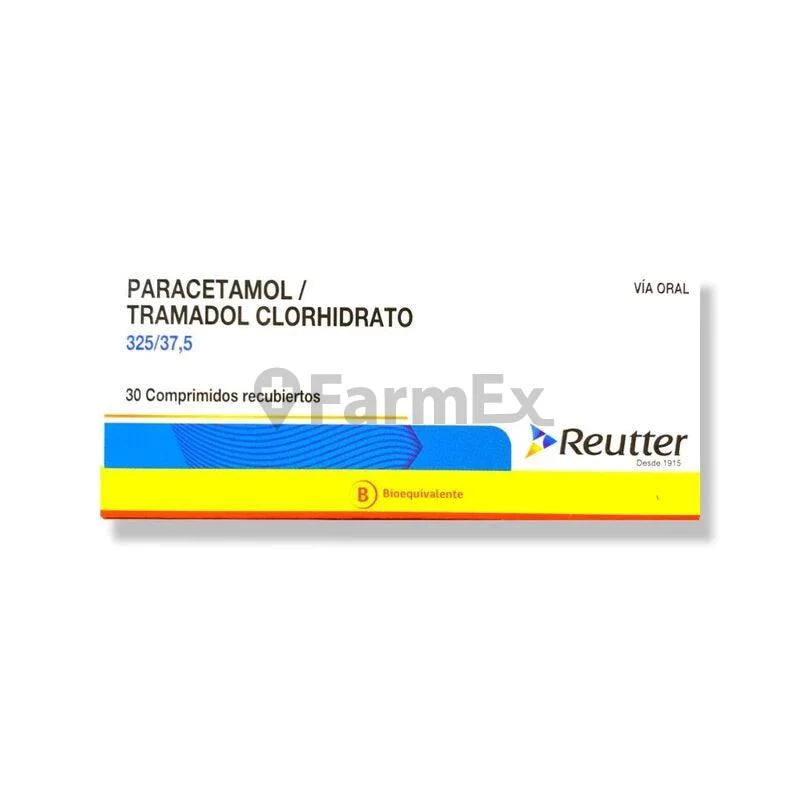 Paracetamol / Tramadol 325 / 37,5 mg x 30 comprimidos REUTTER 