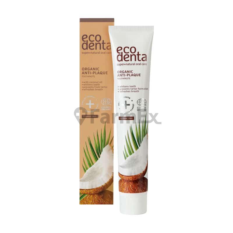 Pasta Dental "Eco Denta" Certified Organic Anti-Plaque x 100 mL Biok 