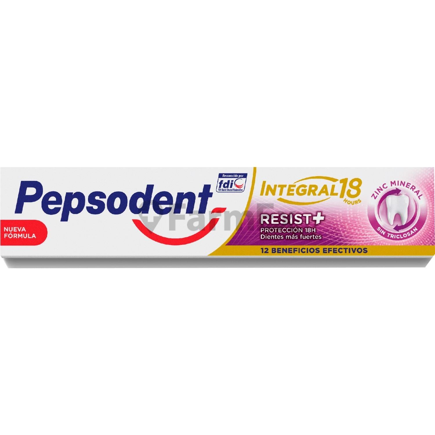 Pasta dental Pepsodent "Integral 18 Resist+" x 75 mL Unilever 