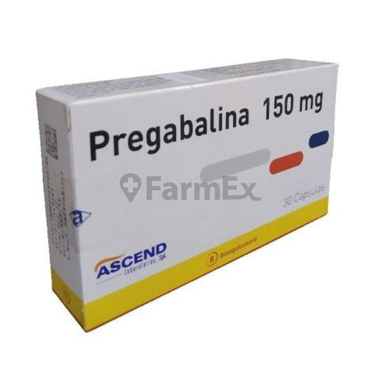 Pregabalina 150mg x 30 Capsulas ASCEND 