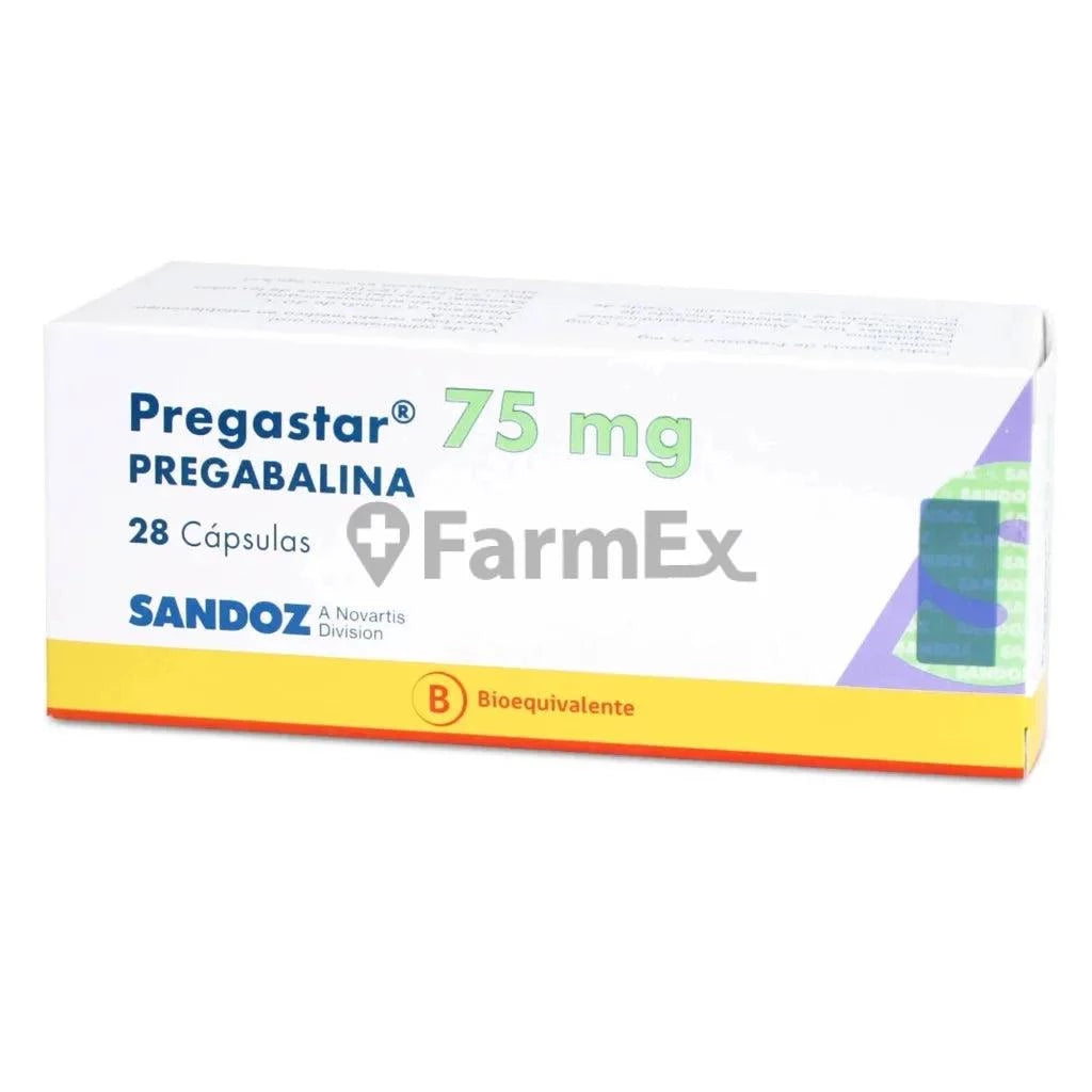 Pregastar 75 mg x 28 cápsulas sandoz 