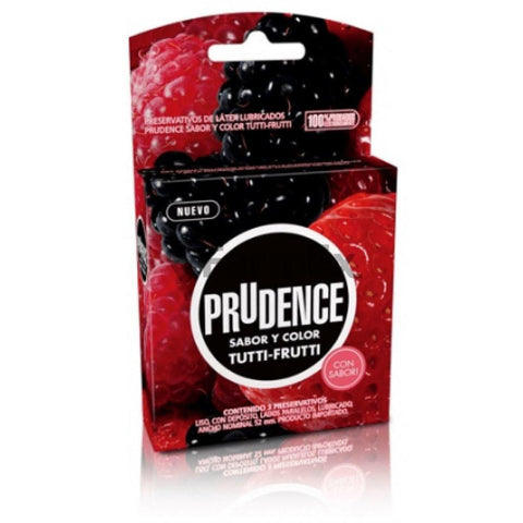 Preservativo Prudence "Sabor y color Tuti-Fruti" x 3 unidades