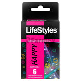 Preservativos Lifestyles Happy x 6 unidades