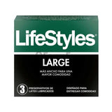 Preservativos Lifestyles Large x 3 unidades