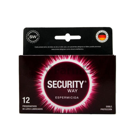 Preservativos Security Way "Espermicida" x 12 unds