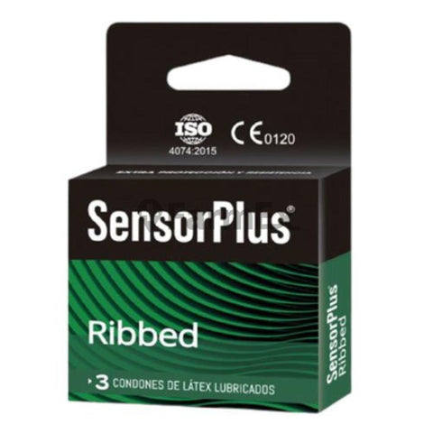 Preservativos SensorPlus Ribbed x 3 unidades