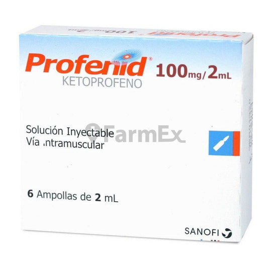Profenid Solucion Inyectable 100 mg / 2 ml x 6 ampollas SANOFI 