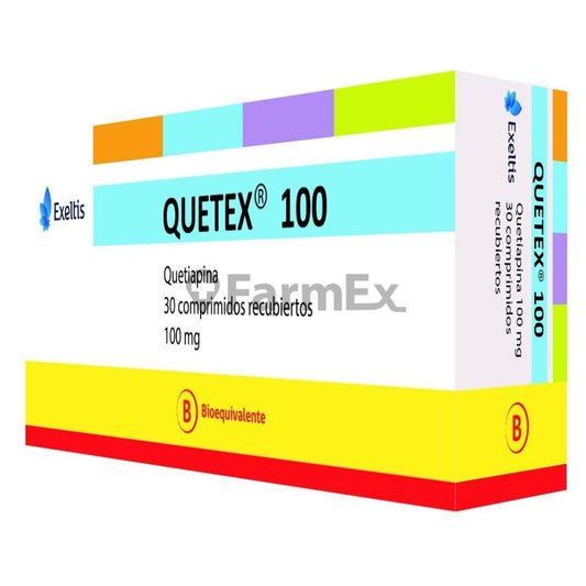 Quetex® 100mg x 30 Comprimidos Recubiertos ( BE) Exeltis 