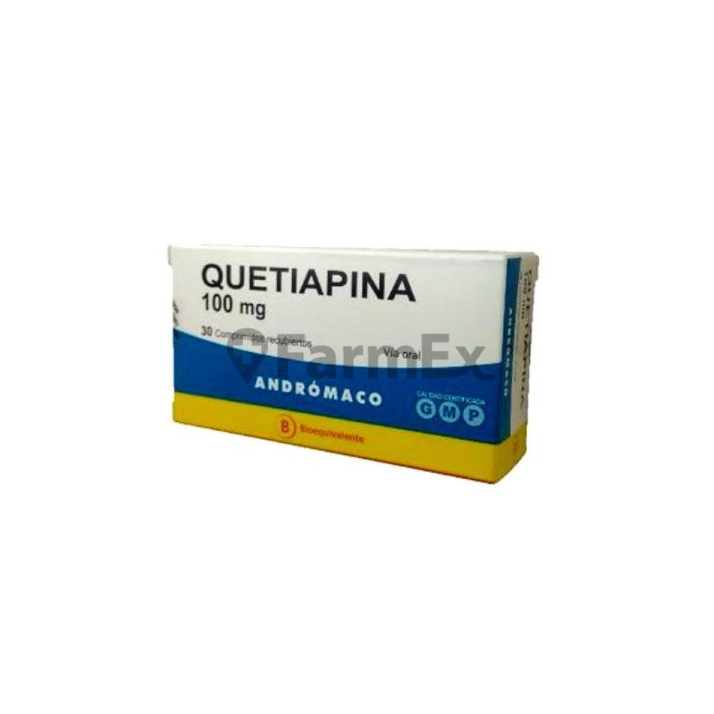 Quetiapina 100 mg x 30 comp (Andromaco) ANDROMACO 