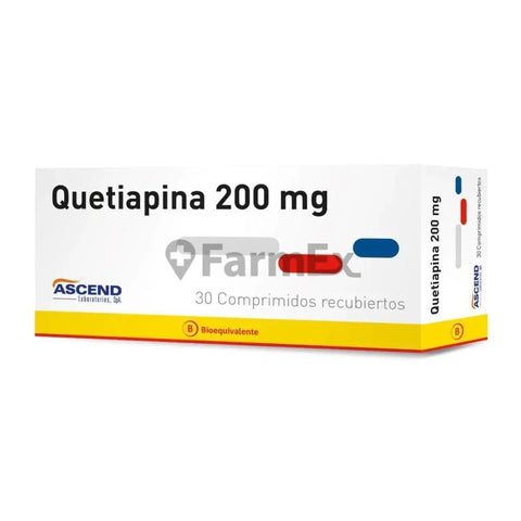 Quetiapina 200 mg x 30 comprimidos "Ley Cenabast"