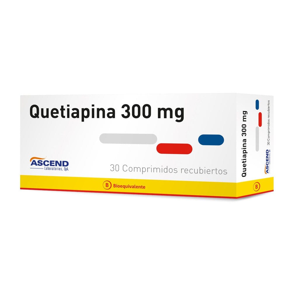 Quetiapina 300 mg x 30 comprimidos ASCEND 