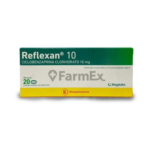 Reflexan 10 mg x 20 comprimidos Megalabs 