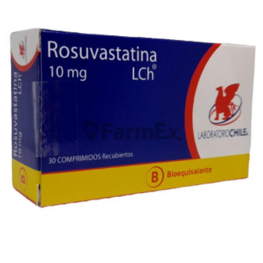 Rosuvastatina 10 mg x 30 comprimidos LAB. CHILE 