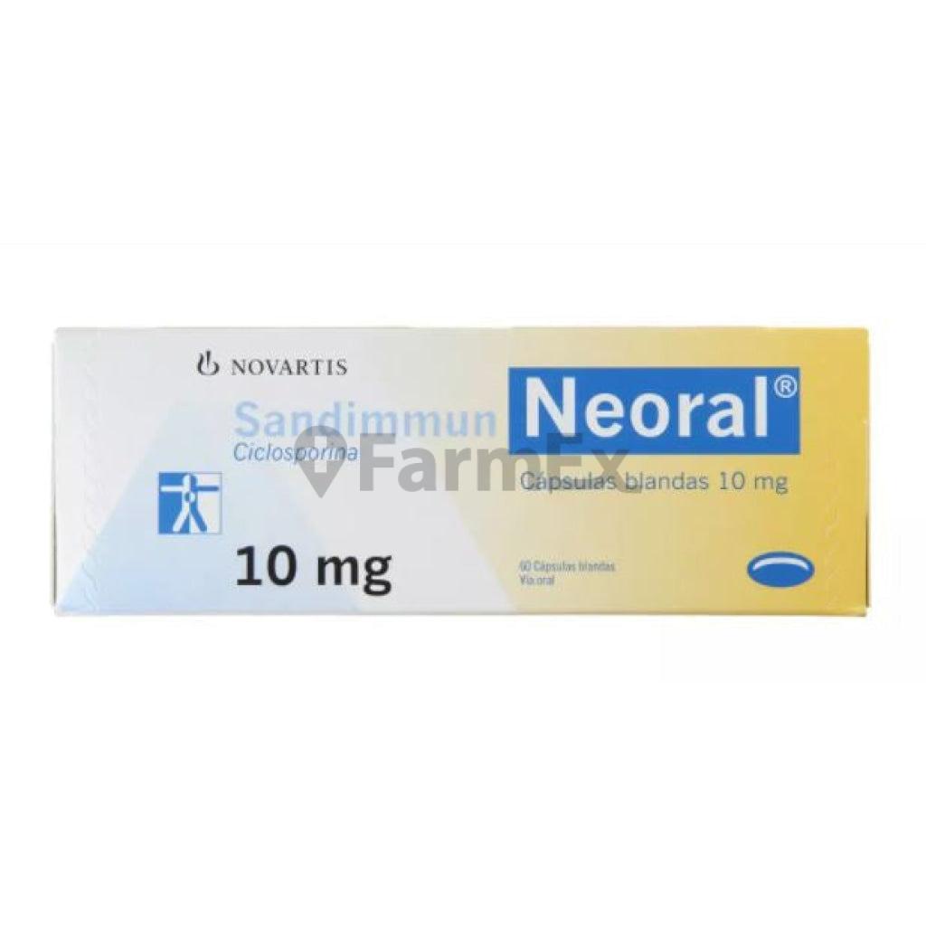 Sandimmun Neoral 10 mg x 60 cápsulas "Ley Cenabast" NOVARTIS 