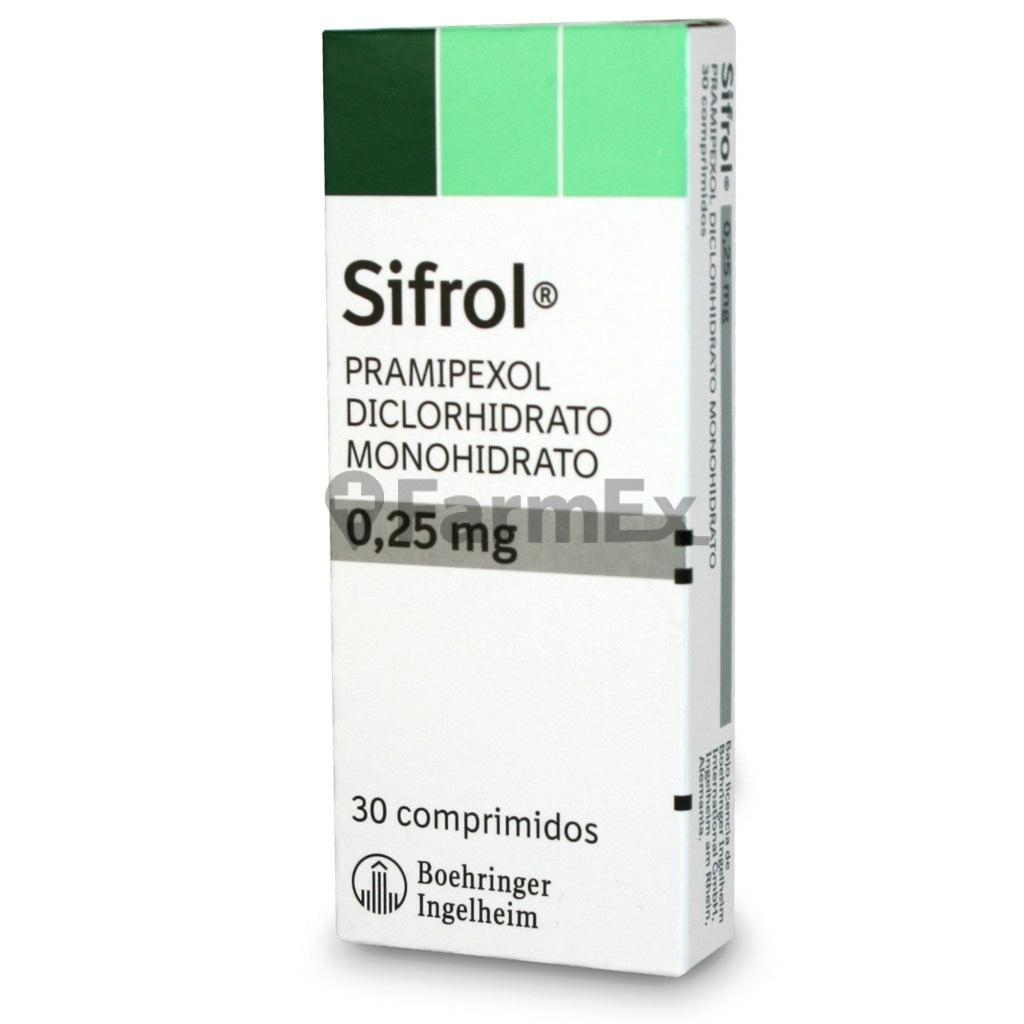 Sifrol 0,25 mg x 30 comprimidos BOEHRINGER INGELHEIM 