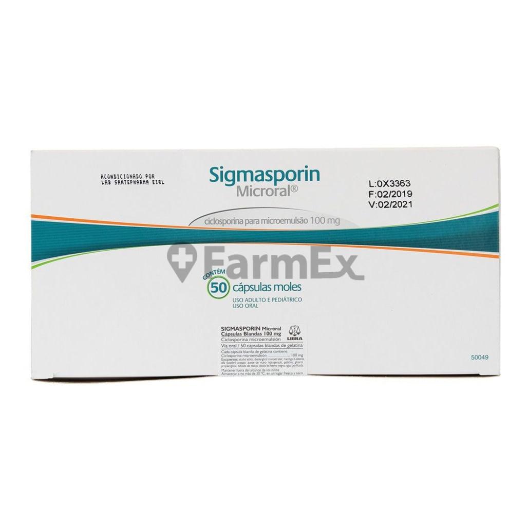 Sigmasporin 100 mg x 50 capsulas "Ley Cenabast" Germed 