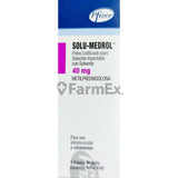 Solu-Medrol Polvo Liofilizado para Sol. Inyectable con Solvente 40 mg x 1 frasco ampolla "Ley Cenabast"