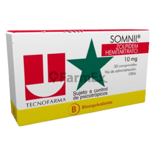 Somnil 10 mg x 30 comprimidos (Venta solo en sucursal) TECNOFARMA 