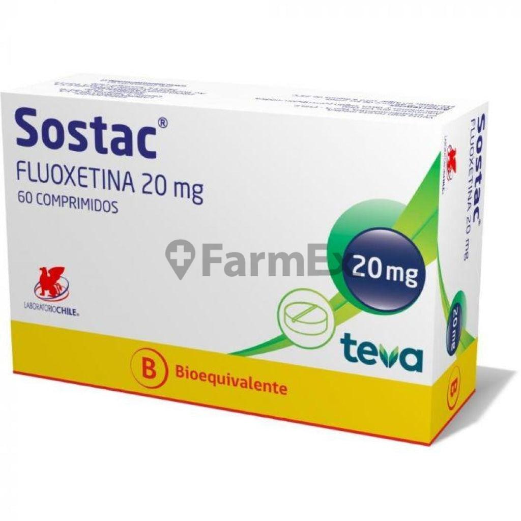 Sostac 20 mg x 60 comprimidos LAB. CHILE 