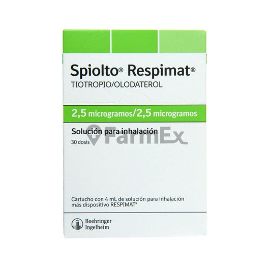 Spiolto Respimat Sol. Inhalacion 2,5 mcg / 2,5 mcg x 30 dosis "Ley Cenabast" Farmex 