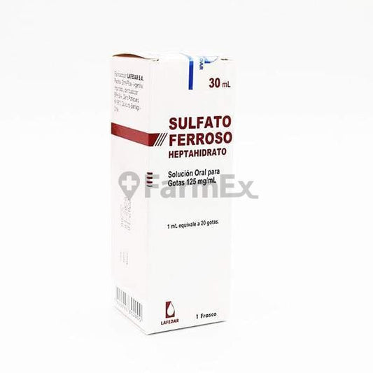 Sulfato Ferroso Gotas 125 mg / mL x 30 mL LAFEDAR 